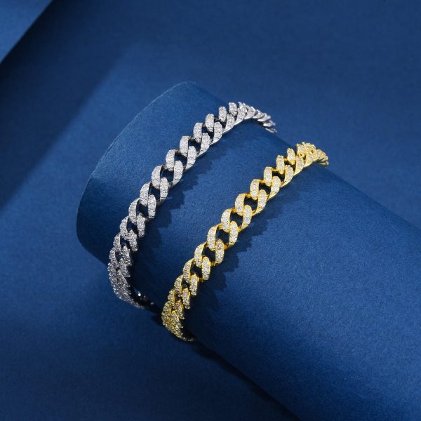 925 STERLING SILVER MOISSANITE CUBAN CHAIN - 图片 2