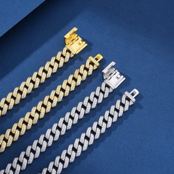 8mm s925sliver Moissanite Miami chain - 图片 2